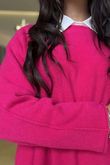 Conrad Oversized Boxy Knit Hot Pink